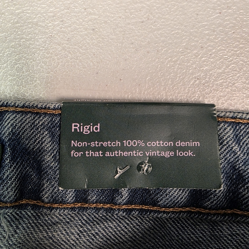 Wild Fable Women's Rigid Mid-Rise Relaxed Straight Dad Jeans Medium Wash Size 17 - Picture 5 of 9